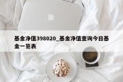 基金净值398020_基金净值查询今日基金一览表