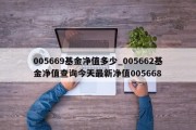 005669基金净值多少_005662基金净值查询今天最新净值005668