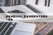 基金净值20501_基金净值查询今日基金一览表