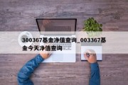 300367基金净值查询_003367基金今天净值查询