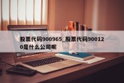 股票代码900965_股票代码900120是什么公司呢