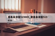 差基金净值519005_查基金净值519039