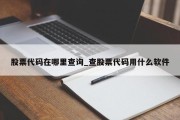 股票代码在哪里查询_查股票代码用什么软件