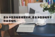 基金净值涨幅是谁算的啊_基金净值涨幅等于收益涨幅吗