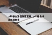 qdii基金净值估值查看_qdii基金净值披露频率