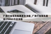 广发行业领先股票基金净值_广发行业领先基金270025今日净值