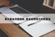 葛兰基金净值回撤_基金经理葛兰的新基金