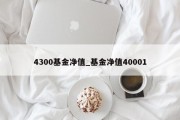 4300基金净值_基金净值40001