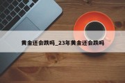 黄金还会跌吗_23年黄金还会跌吗