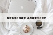 基金净值月报季报_基金季报什么意思