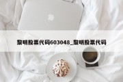 黎明股票代码603048_黎明股票代码