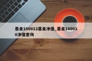 基金180012基金净值_基金180010净值查询