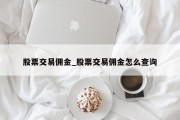 股票交易佣金_股票交易佣金怎么查询