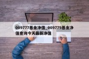 009777基金净值_009779基金净值查询今天最新净值