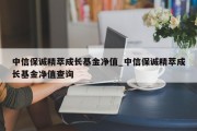 中信保诚精萃成长基金净值_中信保诚精萃成长基金净值查询