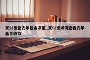 支付宝查去年基金净值_支付宝如何查看去年基金收益