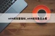 mt4成交量指标_mt4成交量怎么看