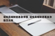 诺安高端制造基金净值_诺安高端制造基金净值怎么样