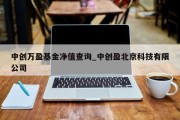 中创万盈基金净值查询_中创盈北京科技有限公司