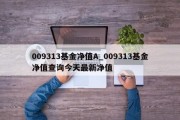 009313基金净值A_009313基金净值查询今天最新净值