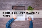 基金净值上升算赚钱吗知乎_基金净值上升就表示赚吗