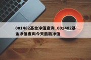 001482基金净值查询_001482基金净值查询今天最新净值