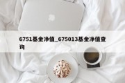 6751基金净值_675013基金净值查询