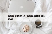 基金净值159919_基金净值查询1234567