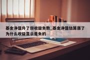 基金净值升了但收益负数_基金净值估算涨了为什么收益显示是负的