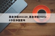 基金净值161120_基金净值161028今日净值查询