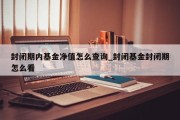 封闭期内基金净值怎么查询_封闭基金封闭期怎么看