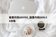 股票代码209705_股票代码209136价格