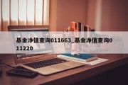 基金净值查询011663_基金净值查询011220