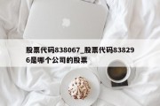 股票代码838067_股票代码838296是哪个公司的股票