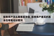 股票账户怎么看基金净值_股票账户里买的基金在哪里可以看到