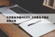 今天基金净值001279_今天基金净值还没有公布