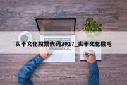 实丰文化股票代码2017_实丰文化股吧