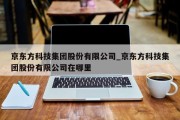 京东方科技集团股份有限公司_京东方科技集团股份有限公司在哪里