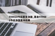 550018今日基金净值_基金550001今日净值查询结果