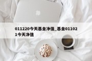 011220今天基金净值_基金011021今天净值