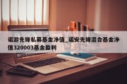 诺游先锋私募基金净值_诺安先锋混合基金净值320003基金盈利