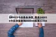 240019今日基金净值_基金240010今日净值查询040008股票61988