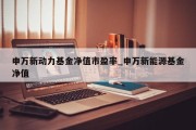 申万新动力基金净值市盈率_申万新能源基金净值