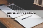 股票代码667973_股票代码66739HK