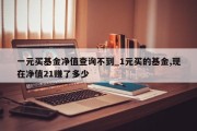 一元买基金净值查询不到_1元买的基金,现在净值21赚了多少