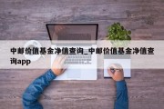 中邮价值基金净值查询_中邮价值基金净值查询app