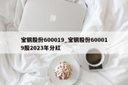 宝钢股份600019_宝钢股份600019股2023年分红