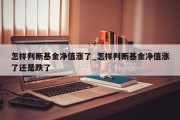 怎样判断基金净值涨了_怎样判断基金净值涨了还是跌了