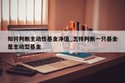 如何判断主动性基金净值_怎样判断一只基金是主动型基金