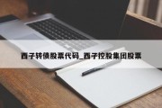 西子转债股票代码_西子控股集团股票